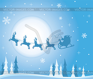  holiday background with santa - vector clipart