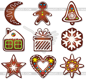 Gingerbread cookies - vector clipart