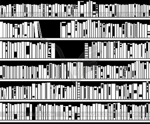  bookshelf - vector image