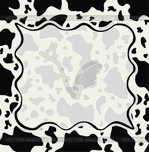 Frame with cow skin texture - vector clip art