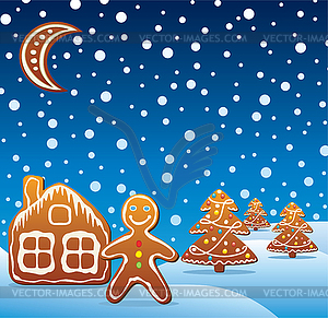 Gingerbread cookies - vector clipart