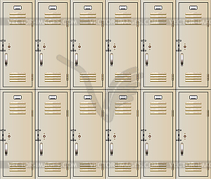  school lockers - vector image