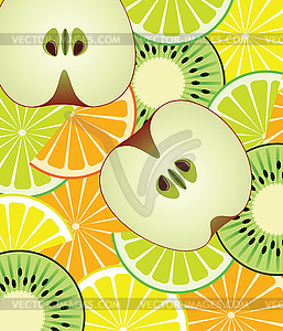 Fruit slices - vector image