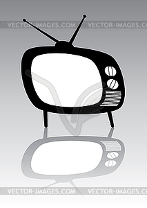 Retro tv set - vector clipart