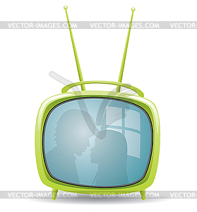  retro tv set - vector clipart