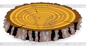 Wooden cut - vector clipart