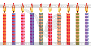 Candles - stock vector clipart