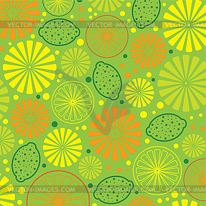 Citrus background - vector clipart