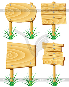 Wooden elements  - vector clip art