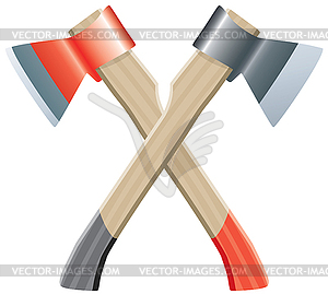 Two axes - vector image