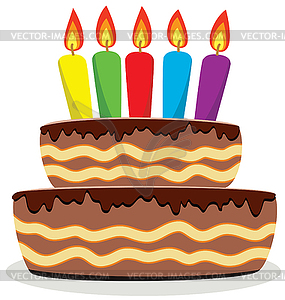 Birthday cake - vector clipart