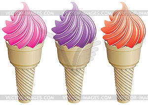 Icecream cones - vector clip art