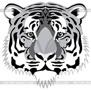 Голова тигра - клипарт в векторном формате