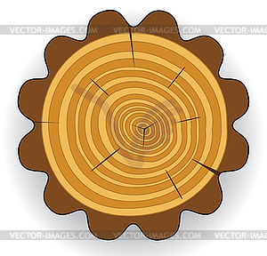 Wooden cut clip-art - vector image