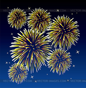  fireworks - stock vector clipart