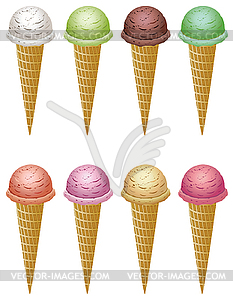  icecream cones - vector clipart