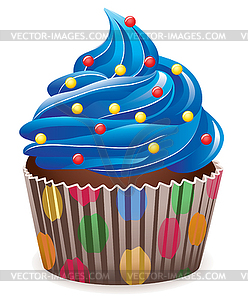 Cupcake - color vector clipart