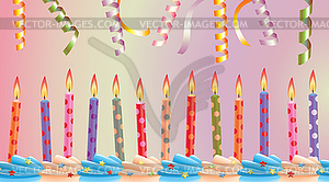  birthday candles - vector image