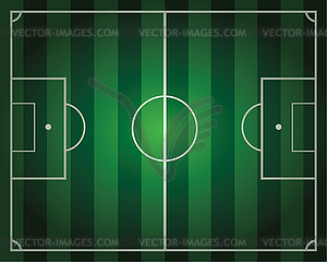 Футбольном поле - стоковое векторное изображение
