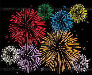 Vector  fireworks - vector image