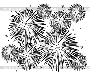 Vector  fireworks  - vector image