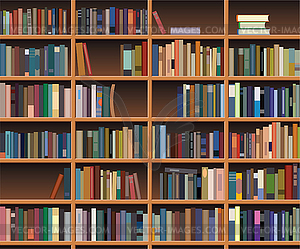 Вектор книжной полке - векторное изображение клипарта