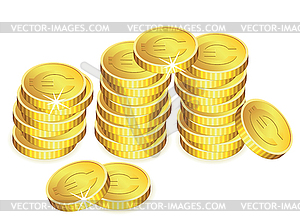 Vector golden coins  - vector image