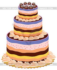 Vector  cake - royalty-free vector clipart