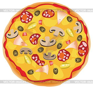 Vector italian pizza - vector clipart