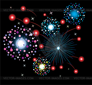 Vector fireworks - vector clip art