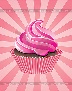 Vector cupcake - vector clipart