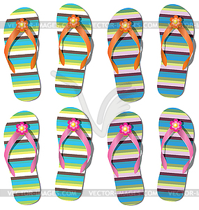 Vector flip flops - vector clipart