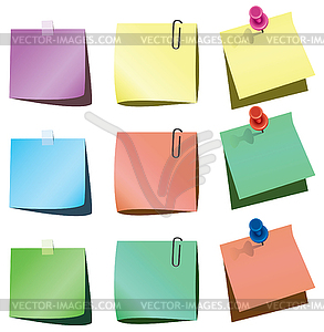 Vector paper notes - royalty-free vector image