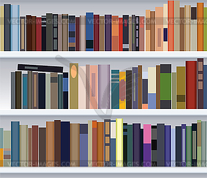 Vector bookshelf - vector image