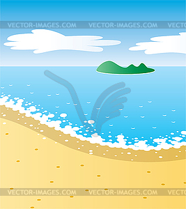 Vector tropical beach - vector clipart / vector image