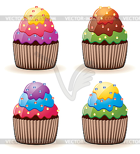 Vector cupcakes - vector image