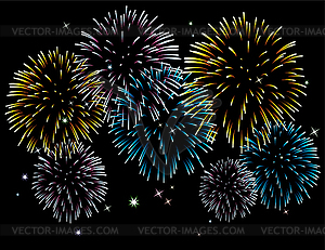 Vector fireworks  - vector clipart