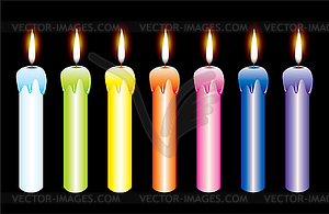 Vector candles - vector image