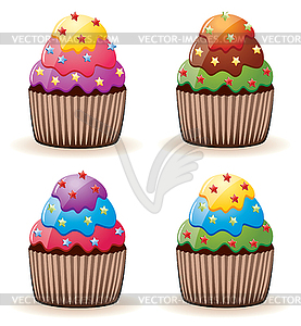 Vector cupcakes - vector clip art
