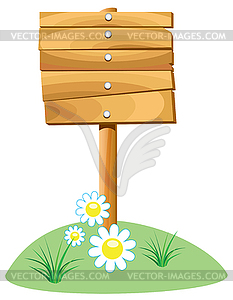 Vector wooden board - vector clip art