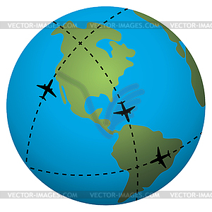 Vector earth globe - vector EPS clipart