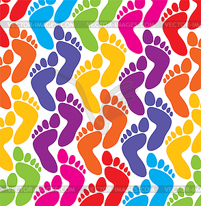 Vector colorful feet  - vector clipart