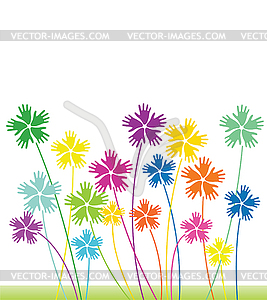 Abstract floral vector background - vector image