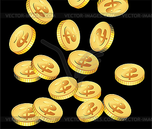 Vector golden coins - vector image