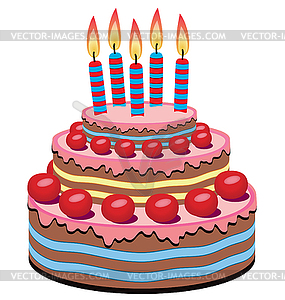 Birthday cake - vector clipart