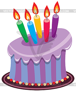 Birthday cake - vector clipart