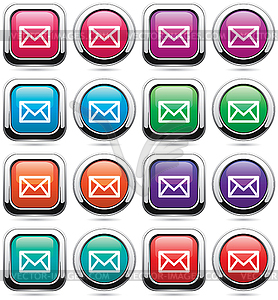 Mail buttons - vector EPS clipart