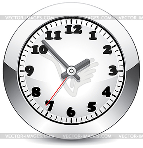 Metal clock - royalty-free vector clipart