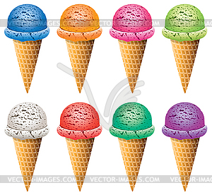 Vector  icecream cones - vector image