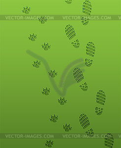 Vector foot prints - vector image